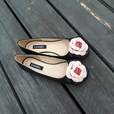 CHANEL Shallow mouth flat shoes Women--063